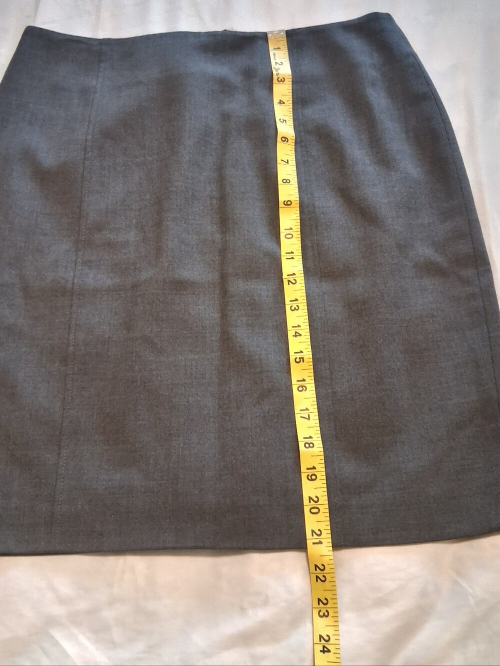Brooks Brother Women Pencil Skirt Wool Blend Gray Quiet Luxury Minimalist Sz12 - Picture 3 of 12